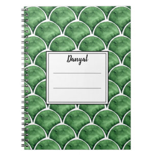 Groen Watercolor Arabesque Notitieboek