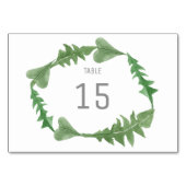 groen Waterverf bladeren tafel Kaart (Achterkant)