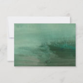 Groen Waterverf Bloem Bruiloft Wensput Ca Kaart (Achterkant)