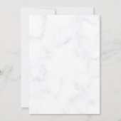 Groen Waterverf Bloemen Minimalistische bruiloft Kaart (Achterkant)