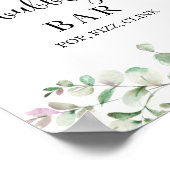 Groen Waterverf Borrelende Bar Pop Bruis Klink Bor Poster (Hoek)