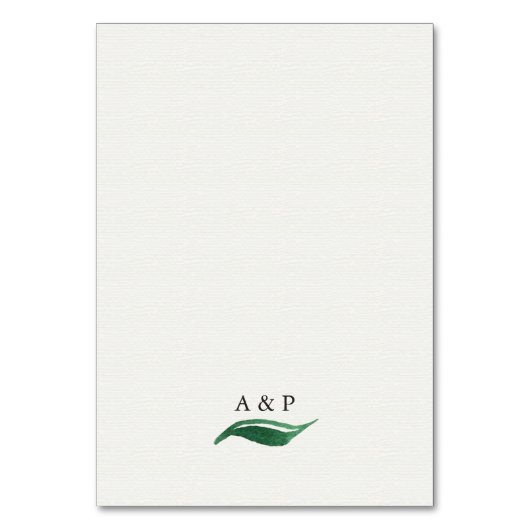 groen Waterverf botanische bruiloft invoegen Kaart (Achterkant)