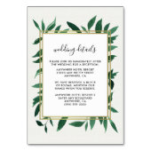 groen Waterverf botanische bruiloft invoegen Kaart (Voorkant)