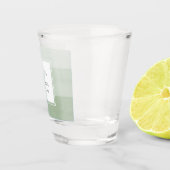 Groen Waterverf Bruiloft Shot Glas (Rechts)