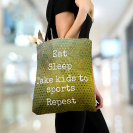 Groen Waterverf Eten Slapen Kinderen Naar Sport He Tote Bag