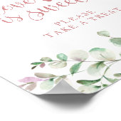Groen Waterverf Eucalyptus Love Is Sweet Bord Poster (Hoek)