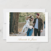 Groen Waterverf Eucalyptus Rustic Gold Foliage Save The Date (Achterkant)