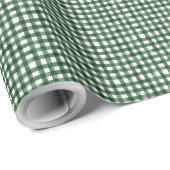 Groen Waterverf Gingham Cadeaupapier (Rol Hoek)
