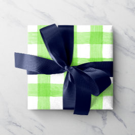 Groen Waterverf gingham-pakpapier Cadeaupapier