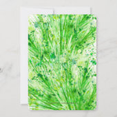 Groen waterverf gras bruiloft uitnodigingen (Achterkant)