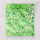 Groen waterverf gras trouwplaats kaarten plaatskaartje (Binnenkant ongevouwen)