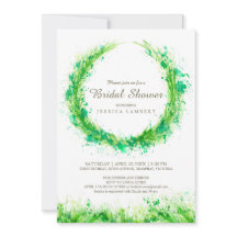 Groen waterverf gras vrijgezellenfeest nodigt uit