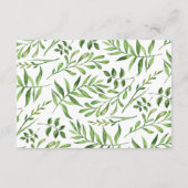 Groen Waterverf Groene Bladeren Wensput Informatiekaartje (Achterkant)