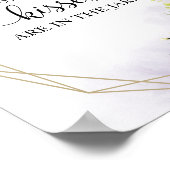 Groen Waterverf Hoeveel Kusjes Bord Poster (Hoek)