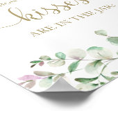 Groen Waterverf Hoeveel Kusjes Bord Poster (Hoek)