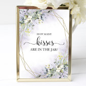 Groen Waterverf Hoeveel Kusjes Bord Poster