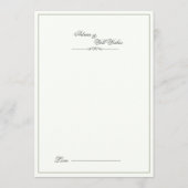 Groen Waterverf-huwelijksadvies en -wensen Advieskaart (Achterkant)