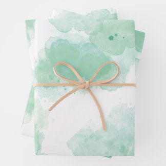 Groen Waterverf inpakpapier