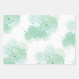 Groen Waterverf inpakpapier