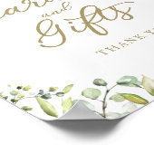 Groen Waterverf Kaarten En Cadeaus Bord  Poster (Hoek)