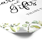 Groen Waterverf Kaarten En Cadeaus Uithangbord Poster (Hoek)