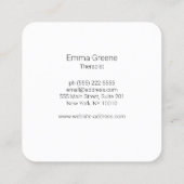 Groen Waterverf Leaf Square Visitekaartje (Achterkant)