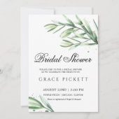 Groen Waterverf Leafy Vrijgezellenfeest Kaart (Voorkant)