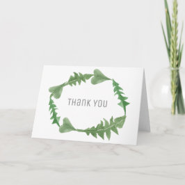 Groen Waterverf Loof Huwelijk Bedankt