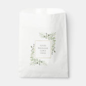 Groen Waterverf Loof Persoonlijk Bedankzakje (Voorkant)