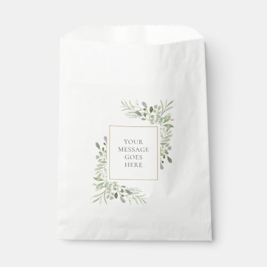 Groen Waterverf Loof Persoonlijk Bedankzakje (Voorkant)