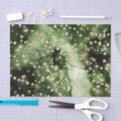 Groen waterverf met gouden sterren tissuepapier (Craft)