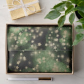 Groen waterverf met gouden sterren tissuepapier (Geschenk)
