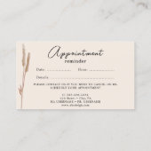 Groen Waterverf Modern Roze Afspraakkaart Visitekaartje (Achterkant)