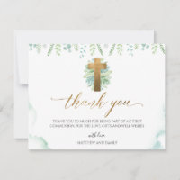 Groen Waterverf Religieus Evenement Dank u