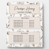 Groen Waterverf Roze Blush Interieur Design Fotoplaat (Voorkant)