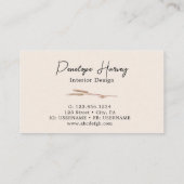 Groen Waterverf Roze Blush Interieur Design Visitekaartje (Achterkant)