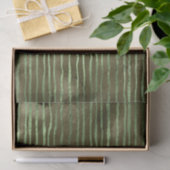 Groen Waterverf Strepen Patroon Tissuepapier (Geschenk)