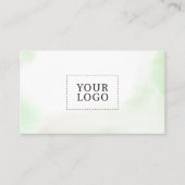 Groen Waterverf Wassen minimaal Logo Visitekaartje (Voorkant)