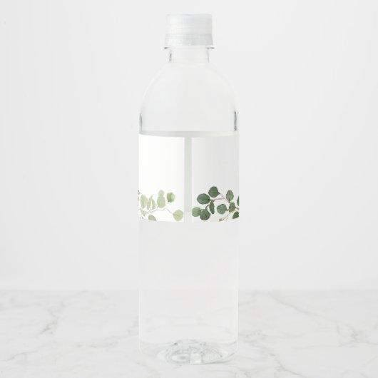groen Waterverf waterflesetiket Waterfles Etiket (Achterkant)