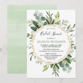 Groen waterverven modern vrijgezellenfeest kaart (Voorkant / Achterkant)