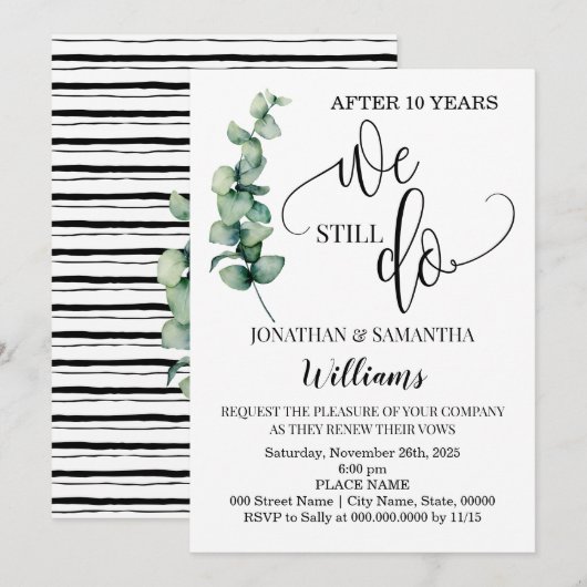 Groen We doen nog steeds Trouwdag Kaart (Voorkant / Achterkant)