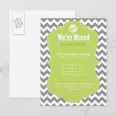 Groen We hebben Briefkaarten voor adreswijziging v (Voorkant / Achterkant)