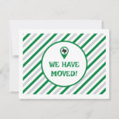 Groen We hebben gestreepte bewegende foto verplaat (Voorkant)