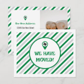 Groen We hebben gestreepte bewegende foto verplaat (Voorkant / Achterkant)