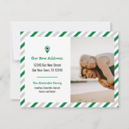 Groen We hebben gestreepte bewegende foto verplaat