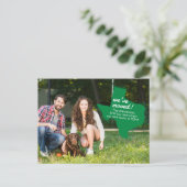 Groen We hebben verhuisd - Dotted Texas Moving Briefkaart (Staand voorkant)