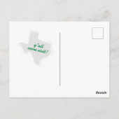 Groen We hebben verhuisd - Dotted Texas Moving Briefkaart (Achterkant)