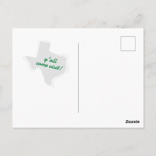 Groen We hebben verhuisd - Dotted Texas Moving Briefkaart (Achterkant)