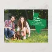 Groen We hebben verhuisd - Dotted Texas Moving Briefkaart (Voorkant)