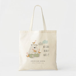 Groen we kunnen het Baby shower van Beren vogels a Tote Bag